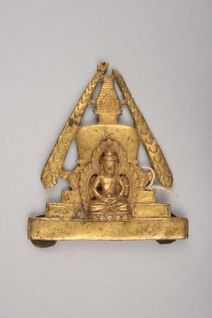 138507, ornamental object, stūpa with Amitābha