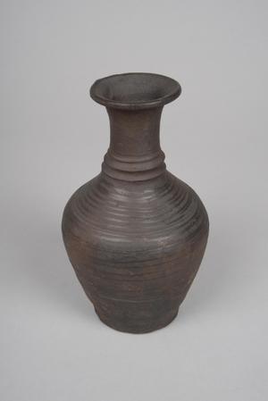 136793, black clay vase