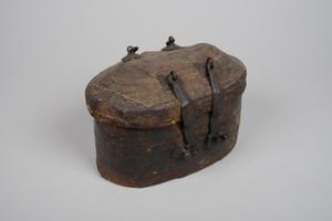 136972, wood and leather money box