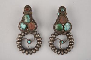 134405a-b, Lepcha earrings for man
