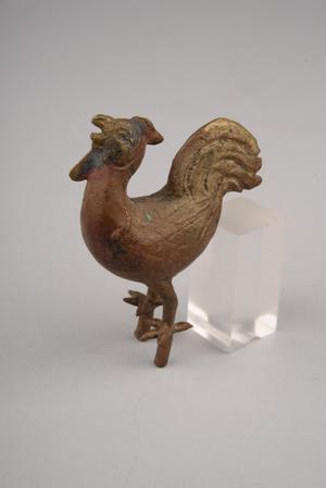 136885, brass ritual animal figure, rooster