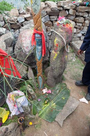 Stone pillar representing Toma during the Tuwachung-Jayajum festival
