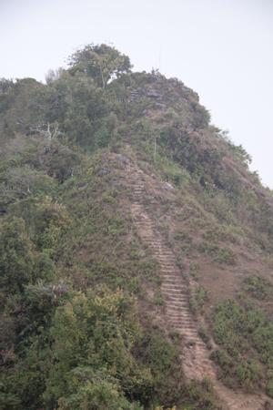 Path leading up to the place of worship for Khema at Tuwachung-Jayajum hill