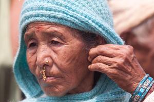 Portrait of an elder female participant at Tuwachung-Jayajum festival
