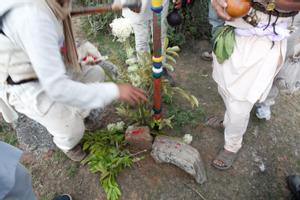 First ritual worship of the newly installed bhume or sakela goddess at the Tuwachung-Jayajum festival site