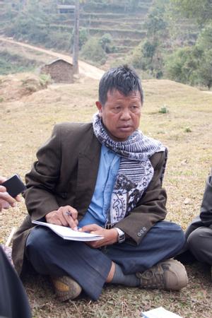 Dev Raj Rai (Chamling), founding member, during the inaugurative meeting of the Toma, Khema and Kakcilipu society