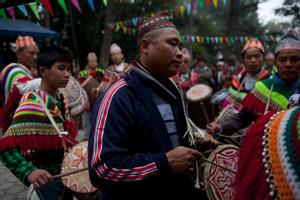 Sunuwar drummers at sakela festival at Hattiban