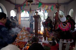 Sunuwar participants at sakela puja at Hattiban temple