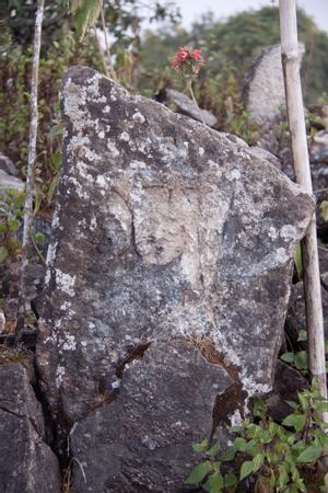 Stones representing Khema at her place of worship on Tuwachung-Jayajum hill