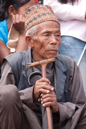 Portrait of an elder male participant at Tuwachung-Jayajum festival
