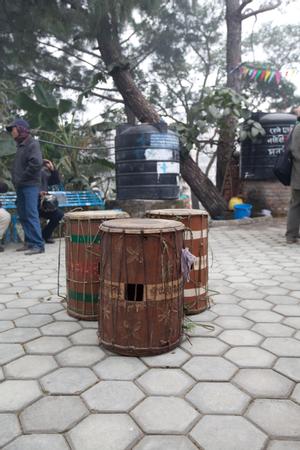 Drums for udhauli celebration at Hattiban