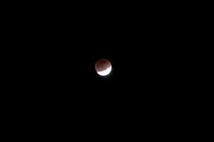 Partial lunar eclipse on the day of the sakela puja