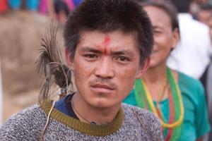 Portrait of a young male participant at Tuwachung-Jayajum festival