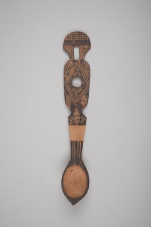 140845, wooden ladle, possibly Africa